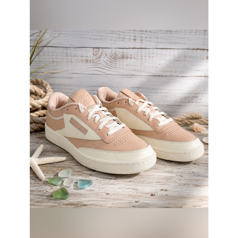 Reebok Club C 85 Tennis Sneakers Pink White Leather NWOB Men’s 12